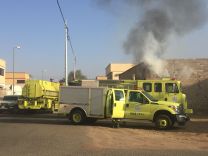 الدفاع المدني يخمد حريقا  في المنتزه الشرقي