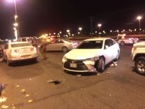 حادث مروري لــ 5 سيارات على طريق الملك سلمان بمدينة حائل