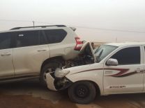 بالصور … حادث مروري جنوب منطقة حائل على طريق المدينة المنورة لعدد من السيارات