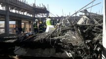 بالصور …. إصابات بسبب انهيار سقف مدرسة ثانوية تحت الإنشاء بمدينة حائل