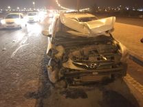 قبل قليل حادث مروري على طريق الملك سلمان بمدينة حائل